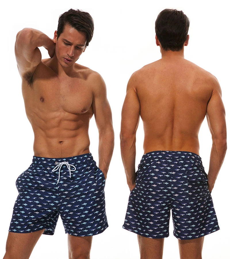 Quick Dry Summer Mens Siwmwear Beach Board Shorts Briefs for Man Swim Trunks Male Sportswear Beachwear Fitness plus Size