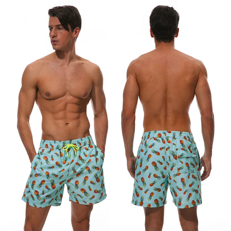 Quick Dry Summer Mens Siwmwear Beach Board Shorts Briefs for Man Swim Trunks Male Sportswear Beachwear Fitness plus Size